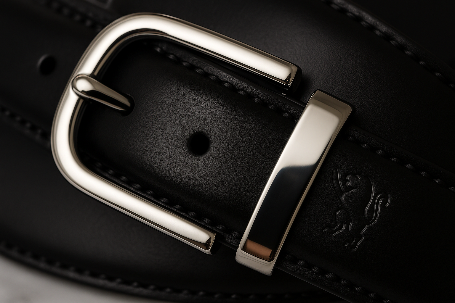 ELVARN Dual-Sided Formal Belt – Curved Rotating Buckle