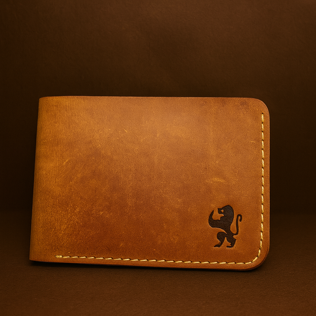 Elvarn Tan Mockup Leather Wallet for Men – Slim Bi-Fold Stylish Wallet