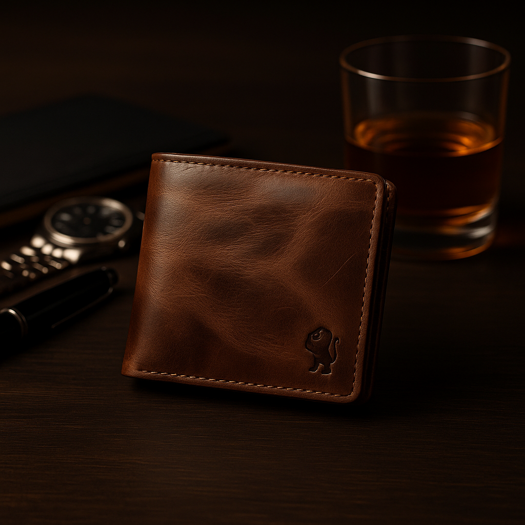 Elvarn Rustic Tan-Brown Leather Wallet for Men – 100% Genuine Distressed Bifold